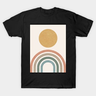 Mid-Century Modern Sun Colorful T-Shirt